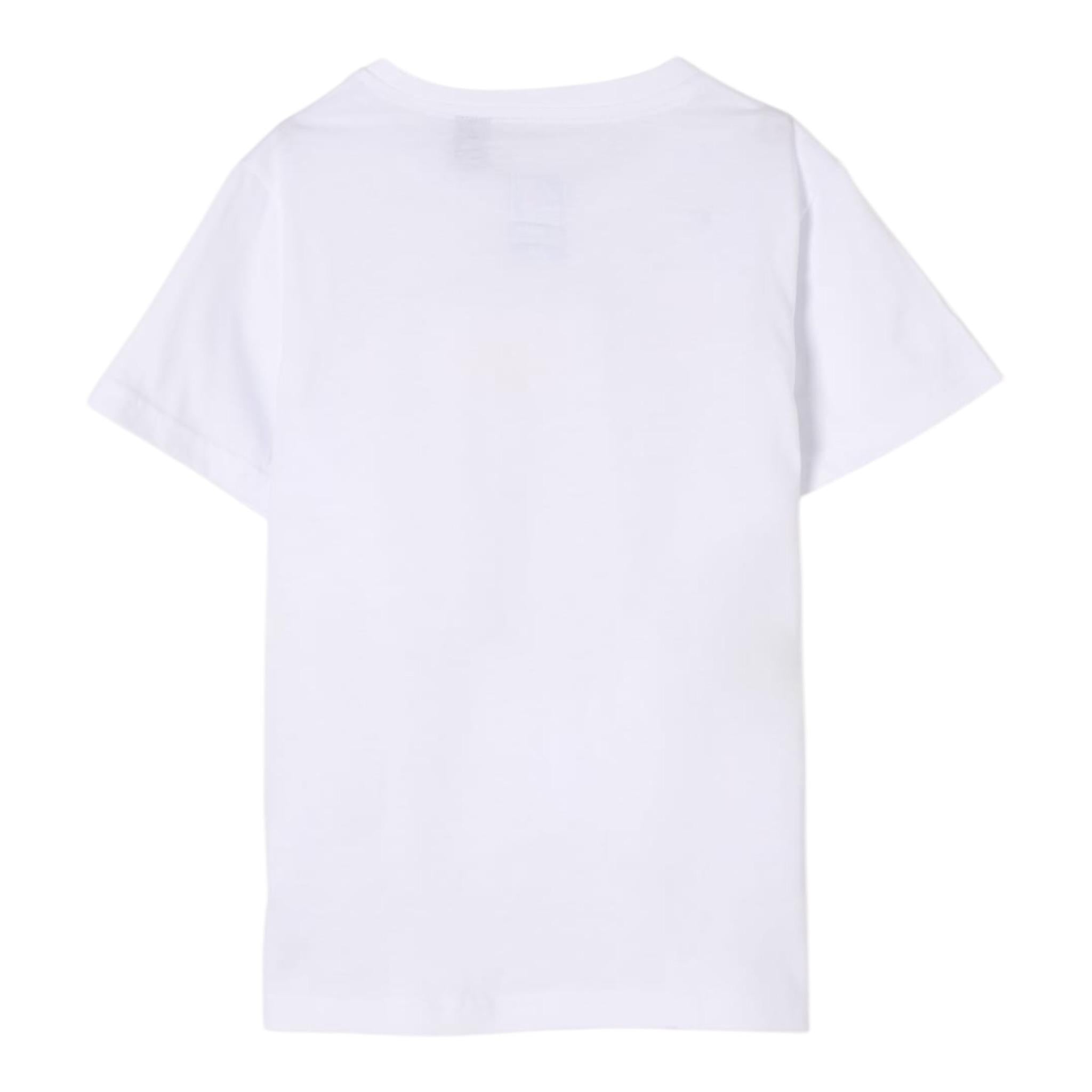 K-Way T-Shirt Girocollo Tinta Unita con Logo per Bambino K4114WWXX BIANCO K-WAY 