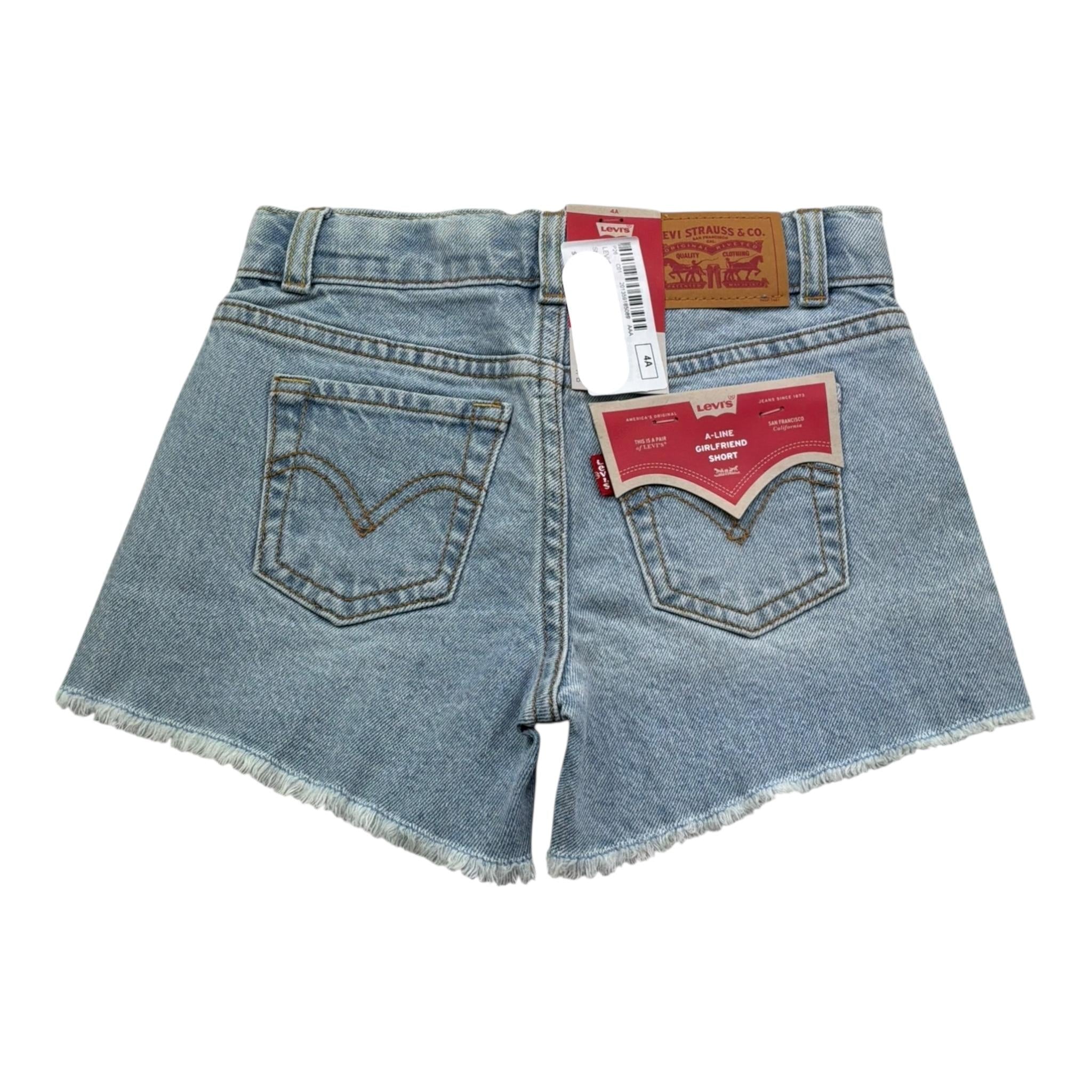 Levi'S Short Tinta Unita In Denim per Bambina 34EM220K AZZURRO LEVI'S 