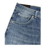 Dondup Bermuda Tinta Unita In Denim Blu Per Bambino