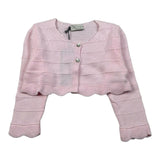 J.O. Milano Coprispalle Tinta Unita con Ricami per Neonata 573X1 ROSA J.O. MILANO 