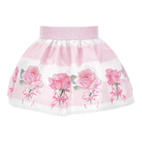 Monnalisa Gonna Bicolore con Stampa Rose per Neonata 31E700 BIANCO/ROSA MONNALISA 
