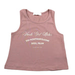 Vicolo Canotta Girocollo Tinta Unita con Stampa per Bambina 3146M002699X ROSA VICOLO 