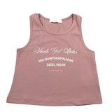 Vicolo Canotta Girocollo Tinta Unita con Stampa per Bambina 3146M002699X ROSA VICOLO 