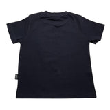 Daniele Alessandrini T-Shirt Tinta Unita Girocollo Con Stampa Blu Per Neonato