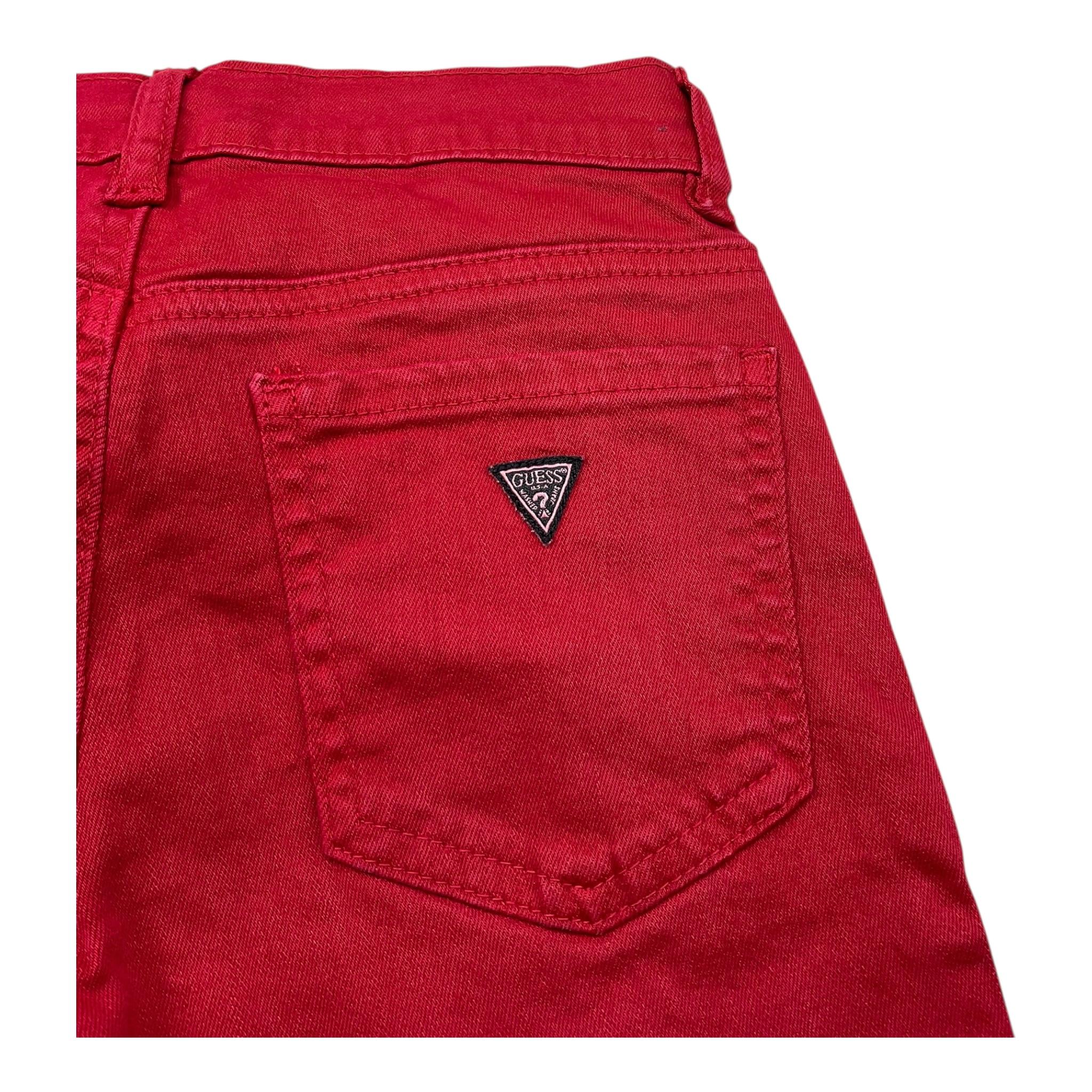 Guess Bermuda Tinta Unita con Girovita Regolabile per Bambino N1RD03WE620 ROSSO GUESS 