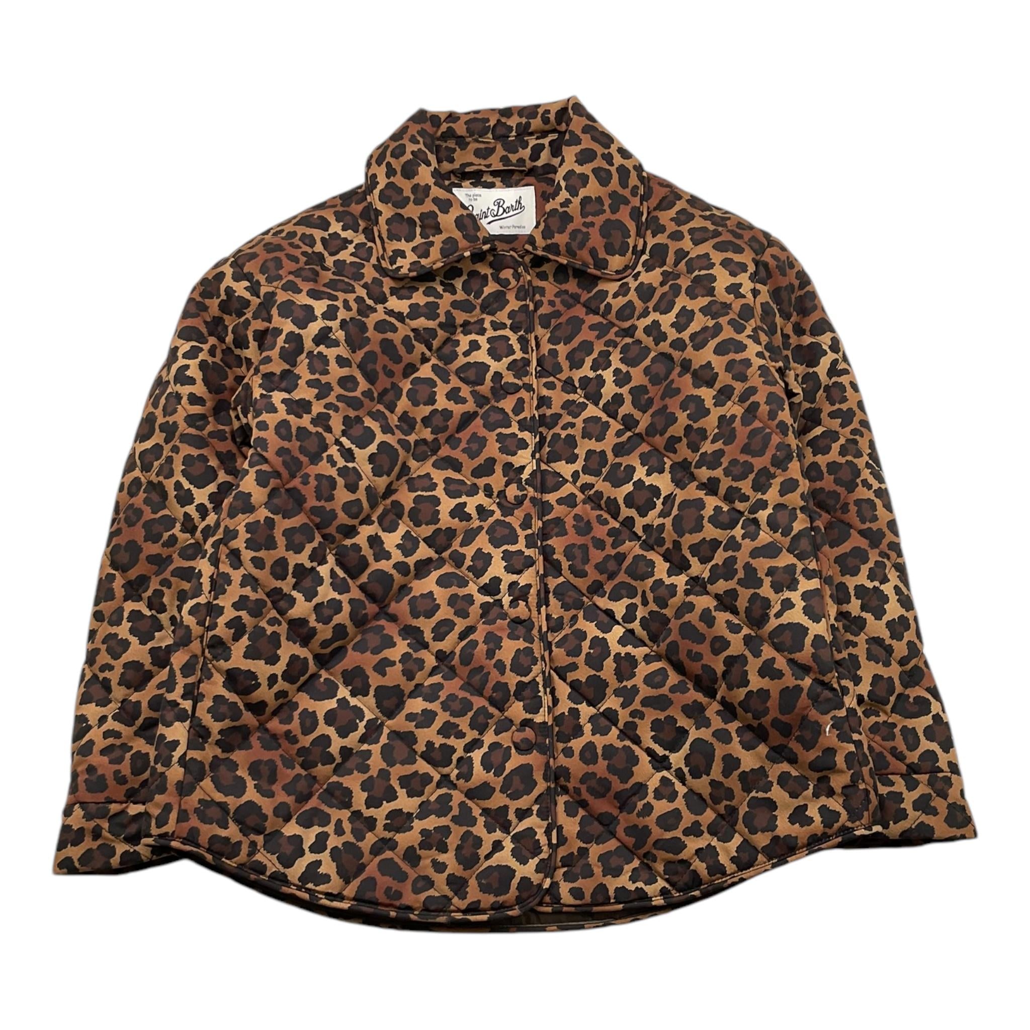 SAINT BARTH giubbino tinta unita con bottoni e fantasia maculata Marrone per Bambina MAR0022 MARRONE SAINT BARTH 