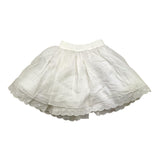 Mimisol Gonna Tinta Unita Con Ricami Bianco Per Neonata