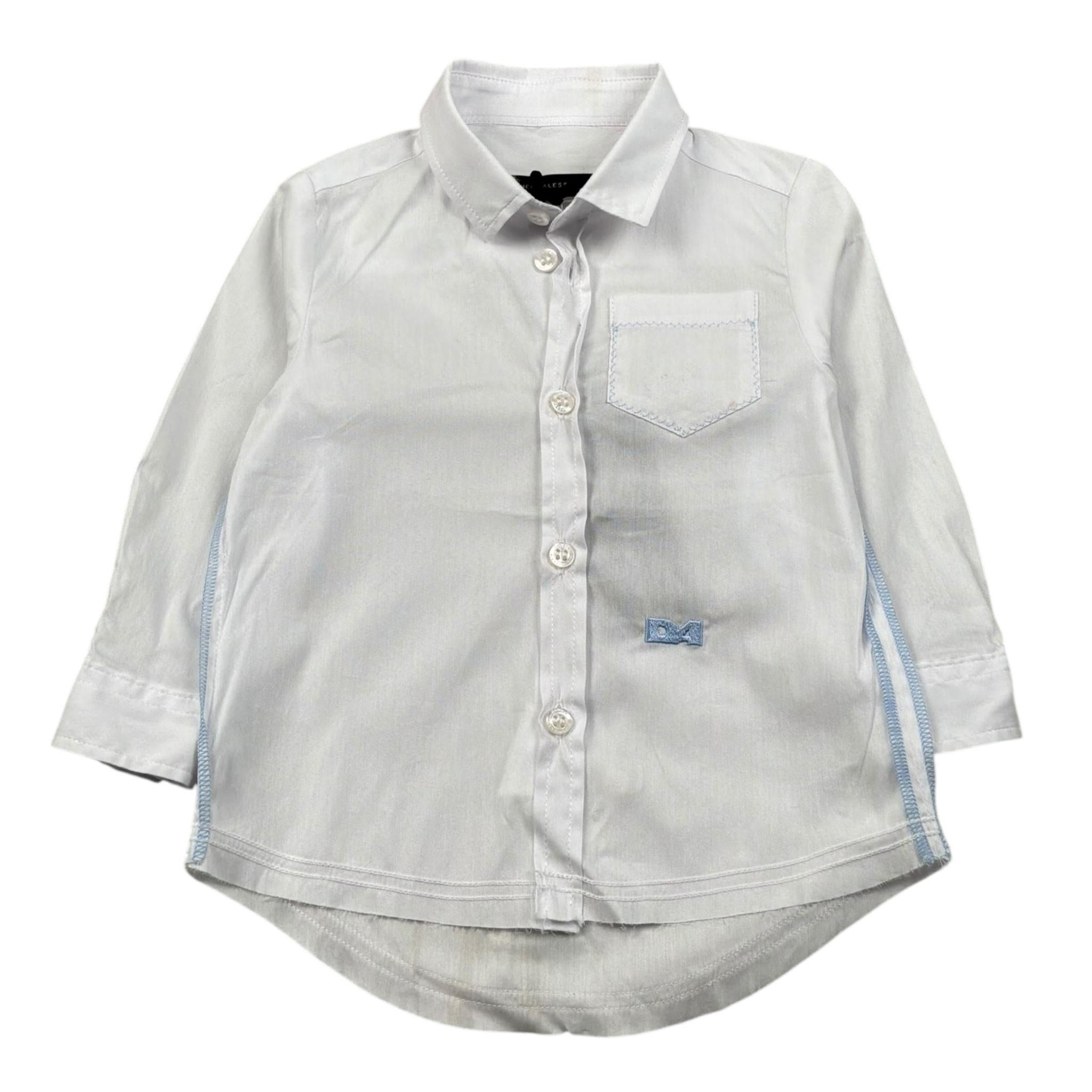 Daniele Alessandrini Camicia Manica Lunga Tinta Unita con Taschino per Bambino 1295C00072 BIANCO DANIELE ALESSANDRINI 