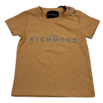 John Richmond T-Shirt Girocollo Tinta Unita con Stampa per Neonato RIP26002TS MARRONE JOHN RICHMOND 