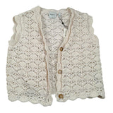 Pepe Feamo Gilet con Bottoni Ricamato per Bambina PG701111 PANNA PEPE FEAMO 