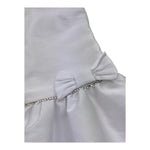 Monnalisa Abito Cerimonia Tinta Unita con Brillantini per Bambina 71192 BIANCO MONNALISA 