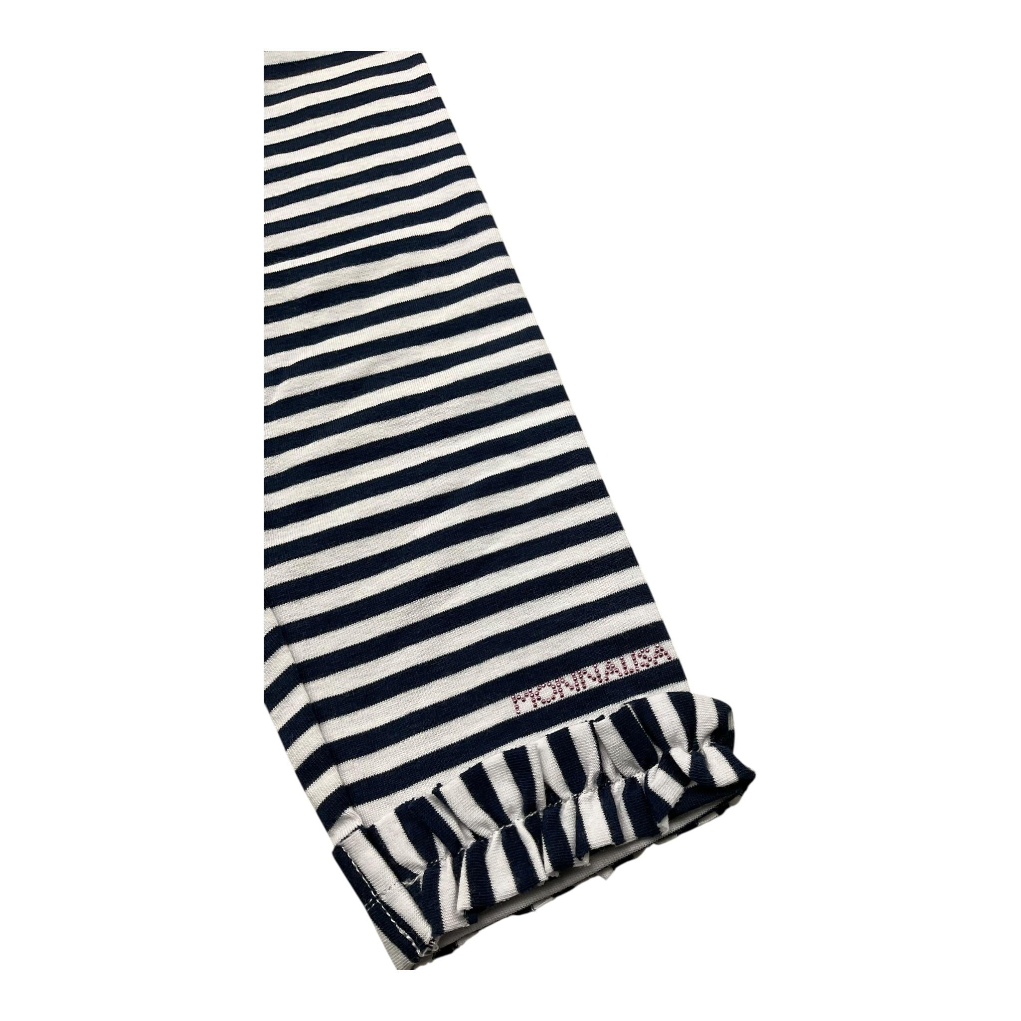 Monnalisa Leggins Fantasia A Righe per Neonata 31A414 BIANCO/BLU MONNALISA 