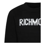 JOHN RICHMOND maglia girocollo tinta unita con stampa logo Nero per Bambina RBA24161MA NERO JOHN RICHMOND 
