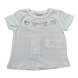 M+E' T-Shirt Girocollo Tinta Unita con Stampa per Neonata UE1257 BIANCO M+E' 