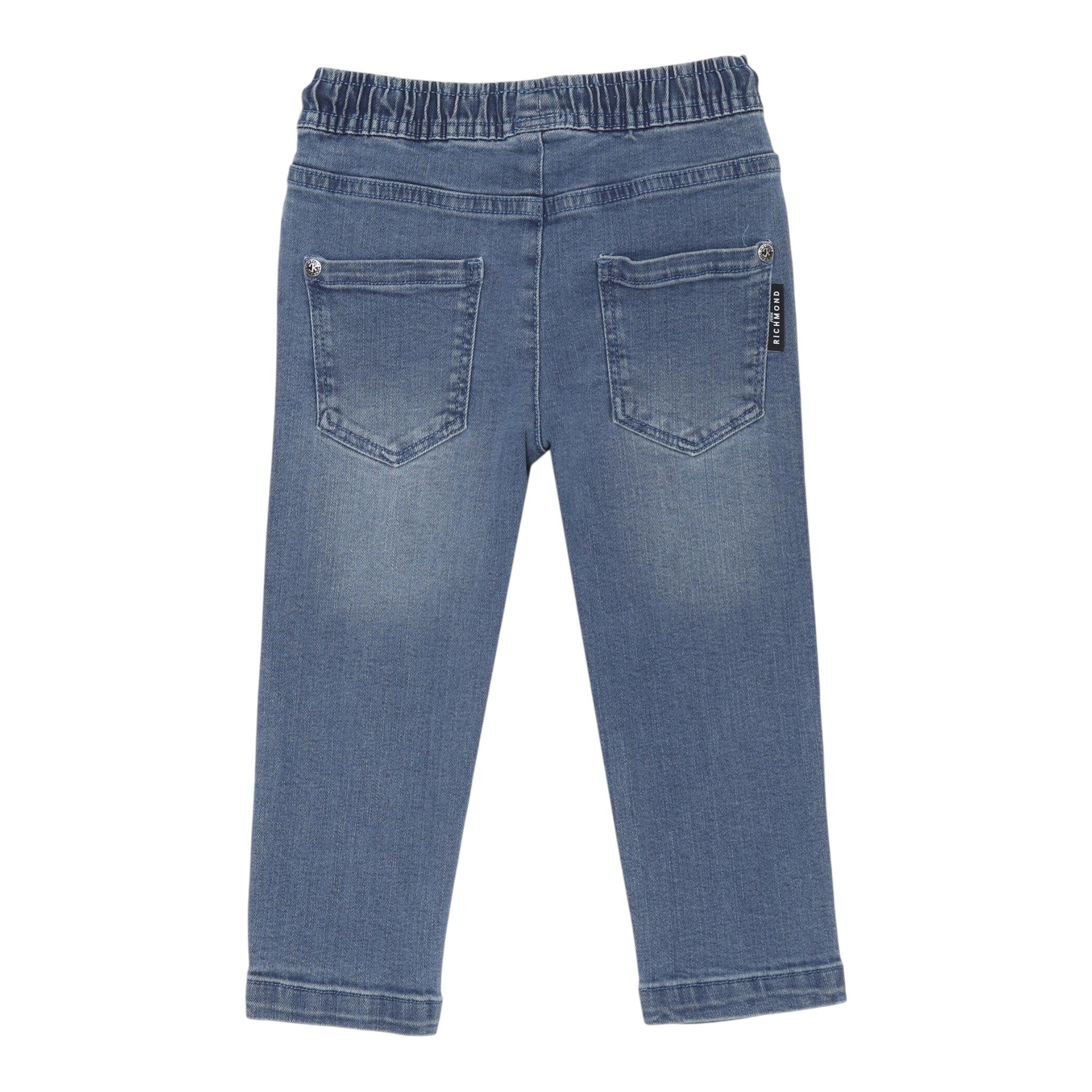 John Richmond Jeans Tinta Unita con Elastico In Vita per Neonato RIP25047JEX BLU JOHN RICHMOND 