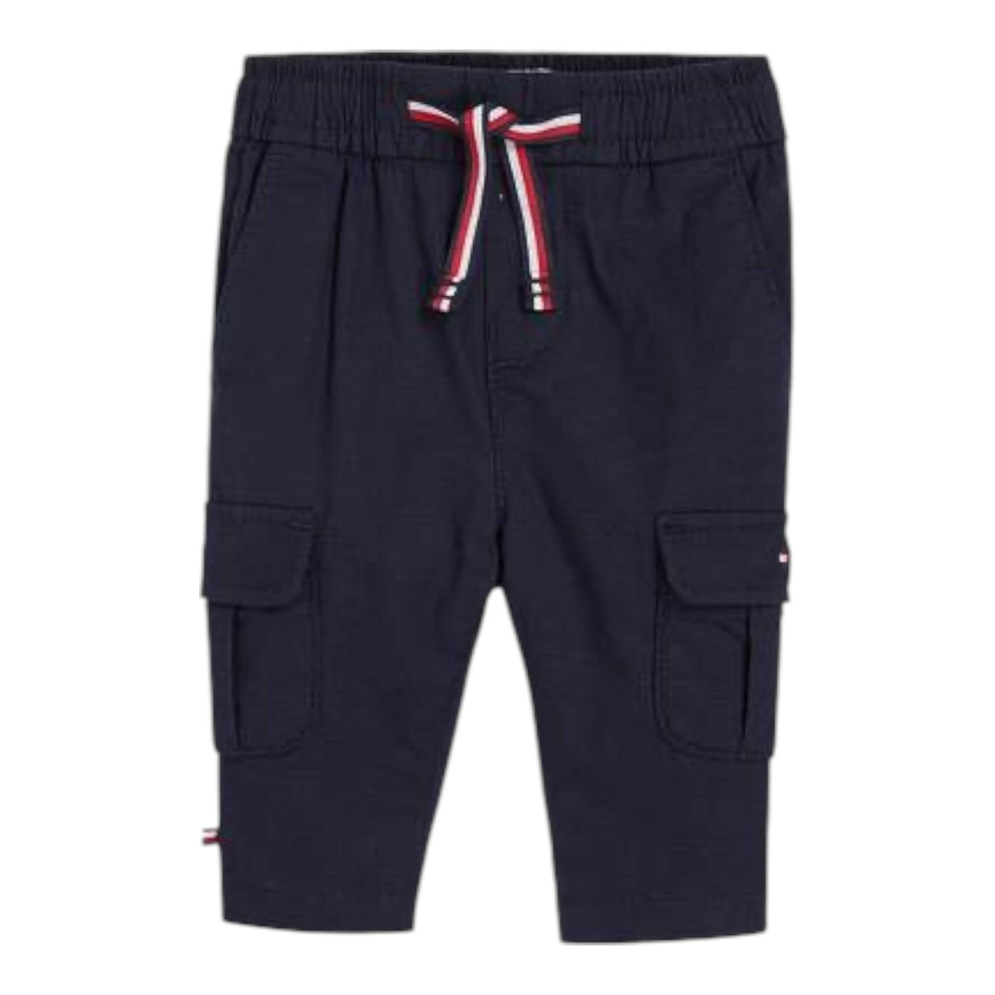 Tommy Hilfiger Pantalone Tinta Unita Modello Cargo per Neonato KN0KN01840 BLU TOMMY HILFIGER 