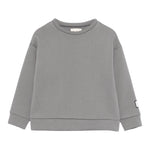 DOU DOU felpa girocollo tinta unita con logo Grigio per Bambino DV4P70 GRIGIO DOU DOU 