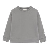 DOU DOU felpa girocollo tinta unita con logo Grigio per Bambino DV4P70 GRIGIO DOU DOU 