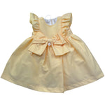 Le Bebe' Abito Tinta Unita con Fiocco per Neonata LBG6397 GIALLO LE BEBE' 