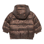 MOSCHINO giubbino tinta unita con cappuccio con stampe logo Marrone per Neonato MUS02OXX MARRONE MOSCHINO 