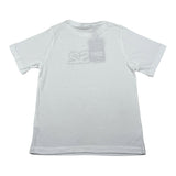Dropseason2 T-Shirt Girocollo Tinta Unita con Stampa per Bambino SS25KB209 BIANCO DROPSEASON2 