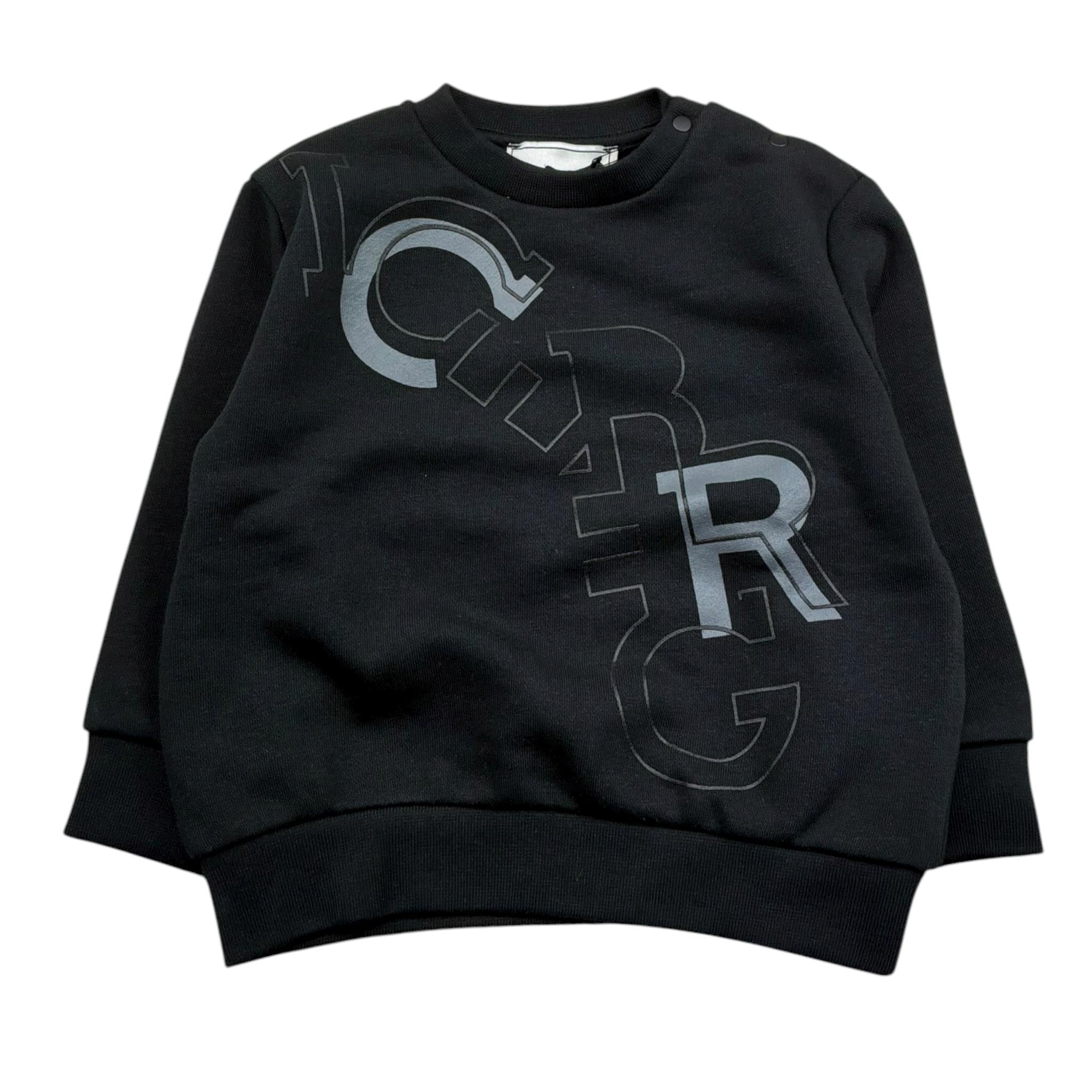 Iceberg Felpa Chiusa Girocollo Tinta Unita con Logo per Neonato MFICE5117B NERO ICEBERG 