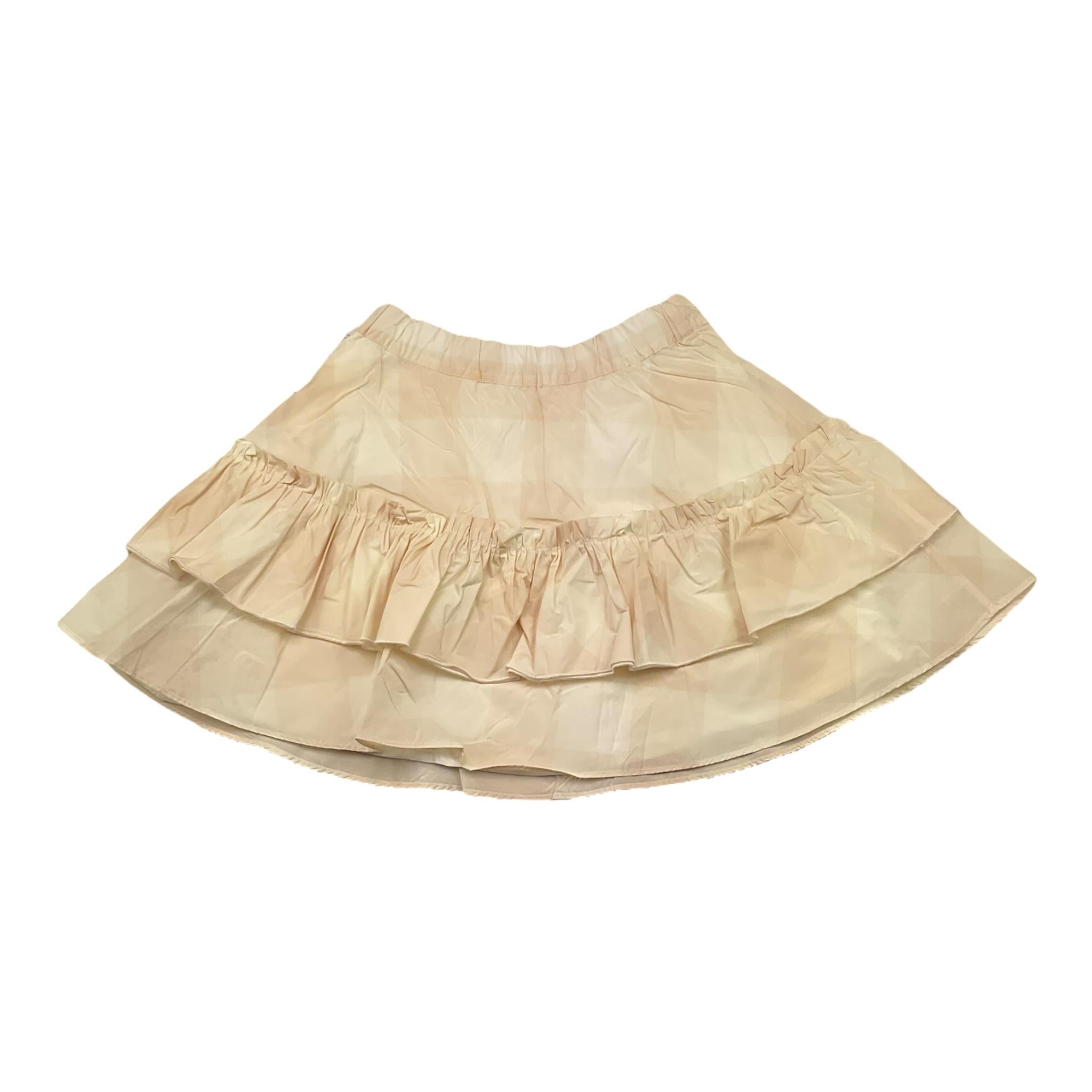 Liu Jo Gonna Tinta Unita con Fantasia A Quadri per Bambina KA5003 BEIGE LIU JO 