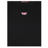 Diesel T-Shirt Girocollo Tinta Unita con Stampa per Bambino J02237XX NERO DIESEL 