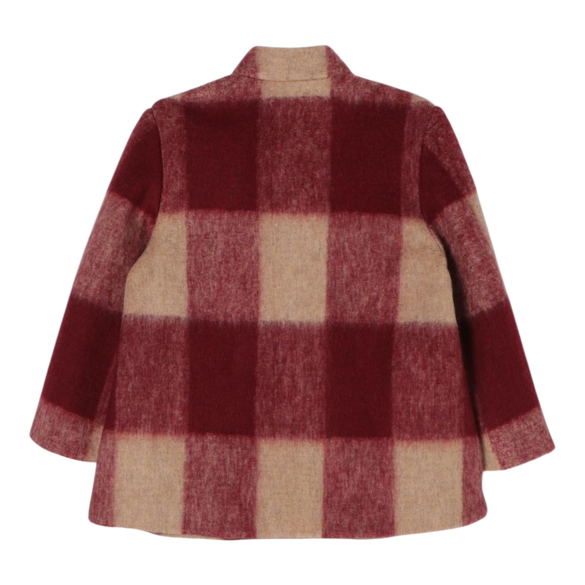 FAY cappotto bicolore con fantasia quadri Bordeaux per Bambino FV2A67 BORDEAUX FAY 