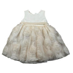 Please Abito Giromanica Tinta Unita con Tulle per Bambina AB33294G73 PANNA PLEASE 