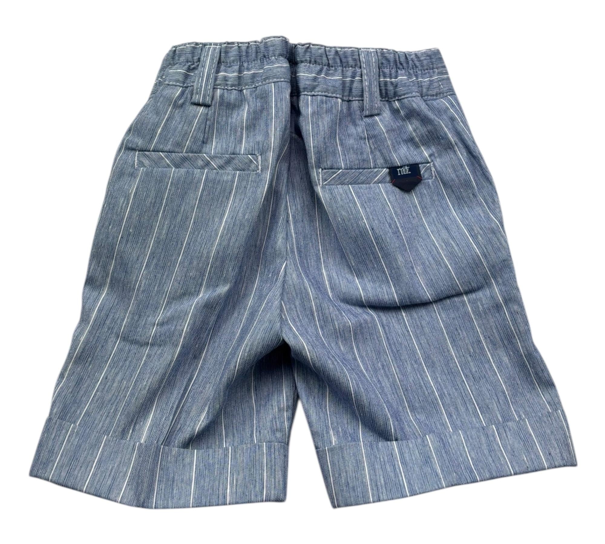 Manuel & Frank Bermuda Tinta Unita con Girovita Regolabile per Bambino MF2313B BLU MANUEL & FRANK 