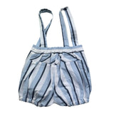 Manuel & Frank Salopette Bicolore con Fantasia A Righe per Neonato MF2338I BIANCO/BLU MANUEL & FRANK 