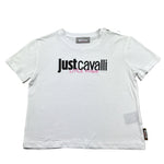 Just Cavalli T-Shirt Girocollo Tinta Unita con Logo per Bambina JGP26041TS BIANCO JUST CAVALLI 