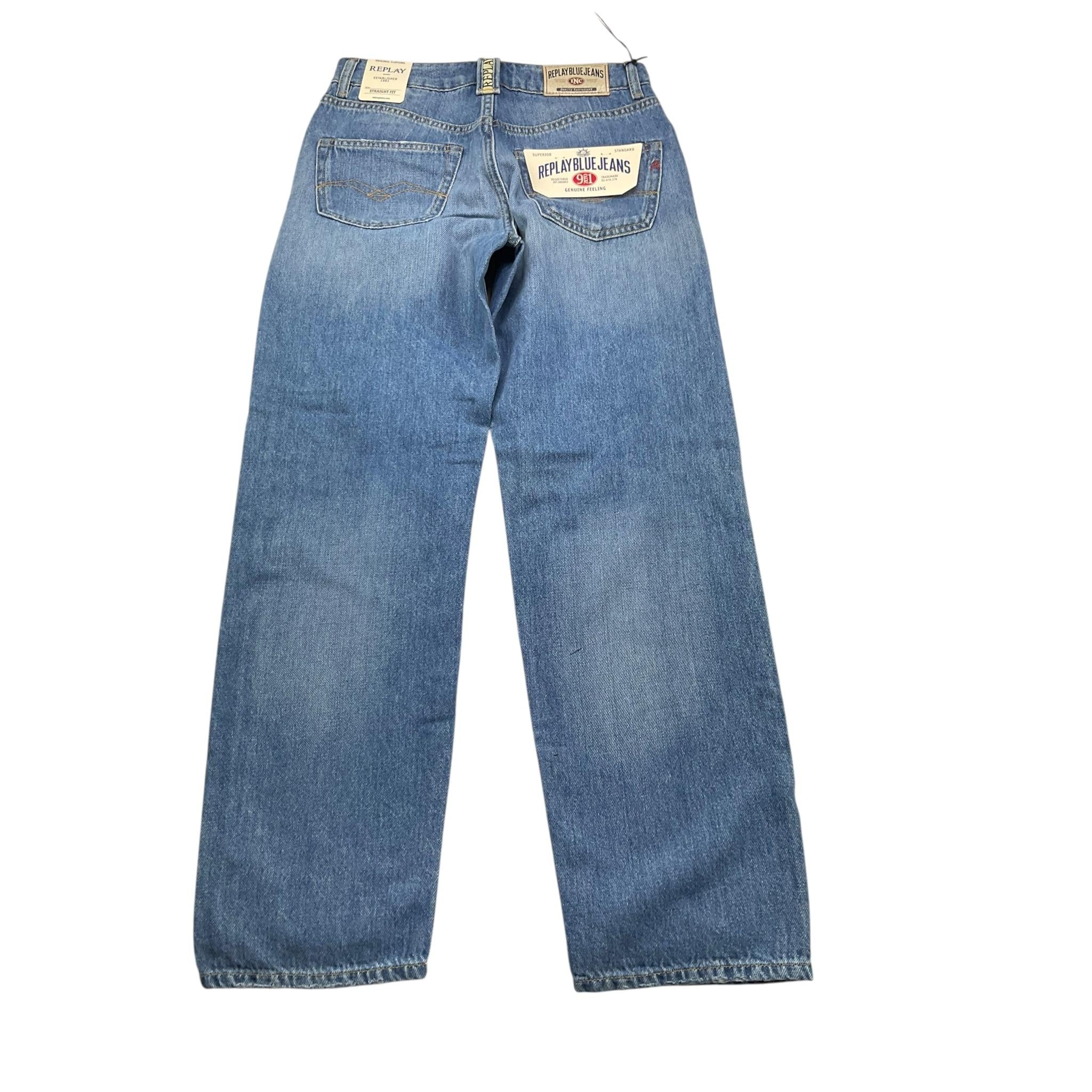 REPLAY jeans tinta unita modello a palazzo Azzurro per Bambina SG9ZI AZZURRO REPLAY 