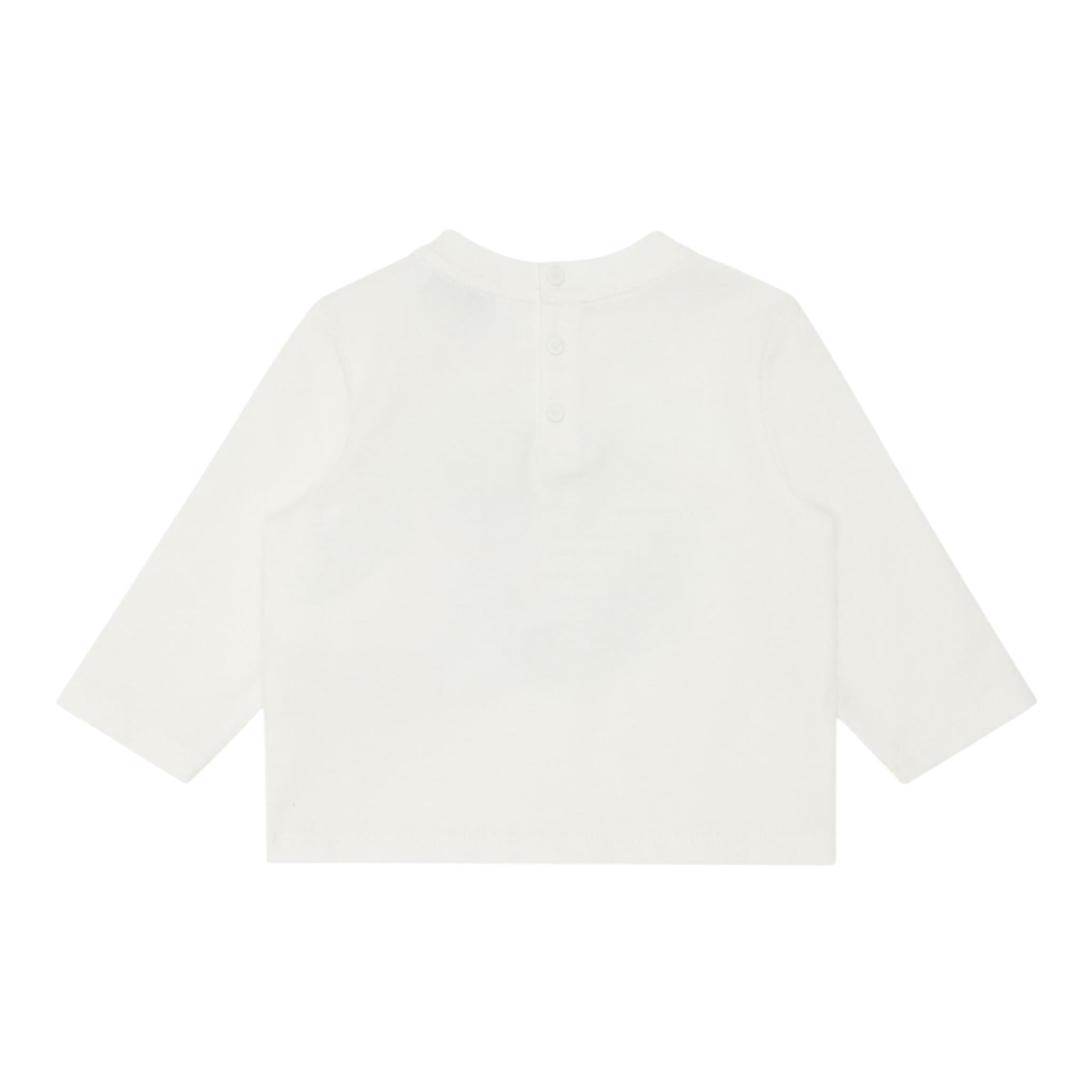 EMPORIO ARMANI shirt tinta unita gircollo con stampa Bianco per Neonato 6FHTJ4 BIANCO EMPORIO ARMANI 
