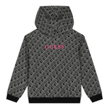 GUESS felpa chiusa con cappuccio stampe logo Nero per Bambina J4YQ00KA6R4 NERO GUESS 