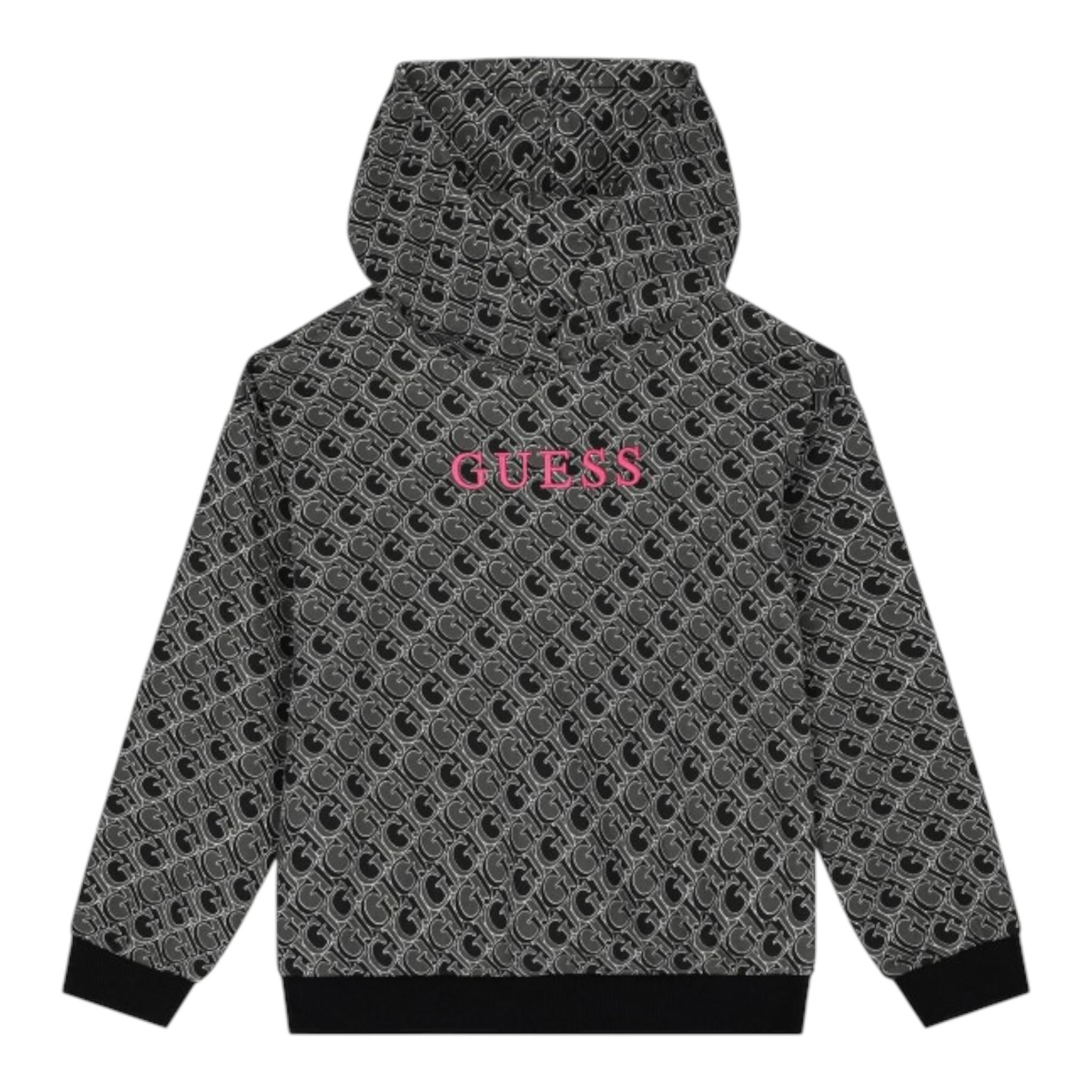 GUESS felpa chiusa con cappuccio stampe logo Nero per Bambina J4YQ00KA6R4 NERO GUESS 