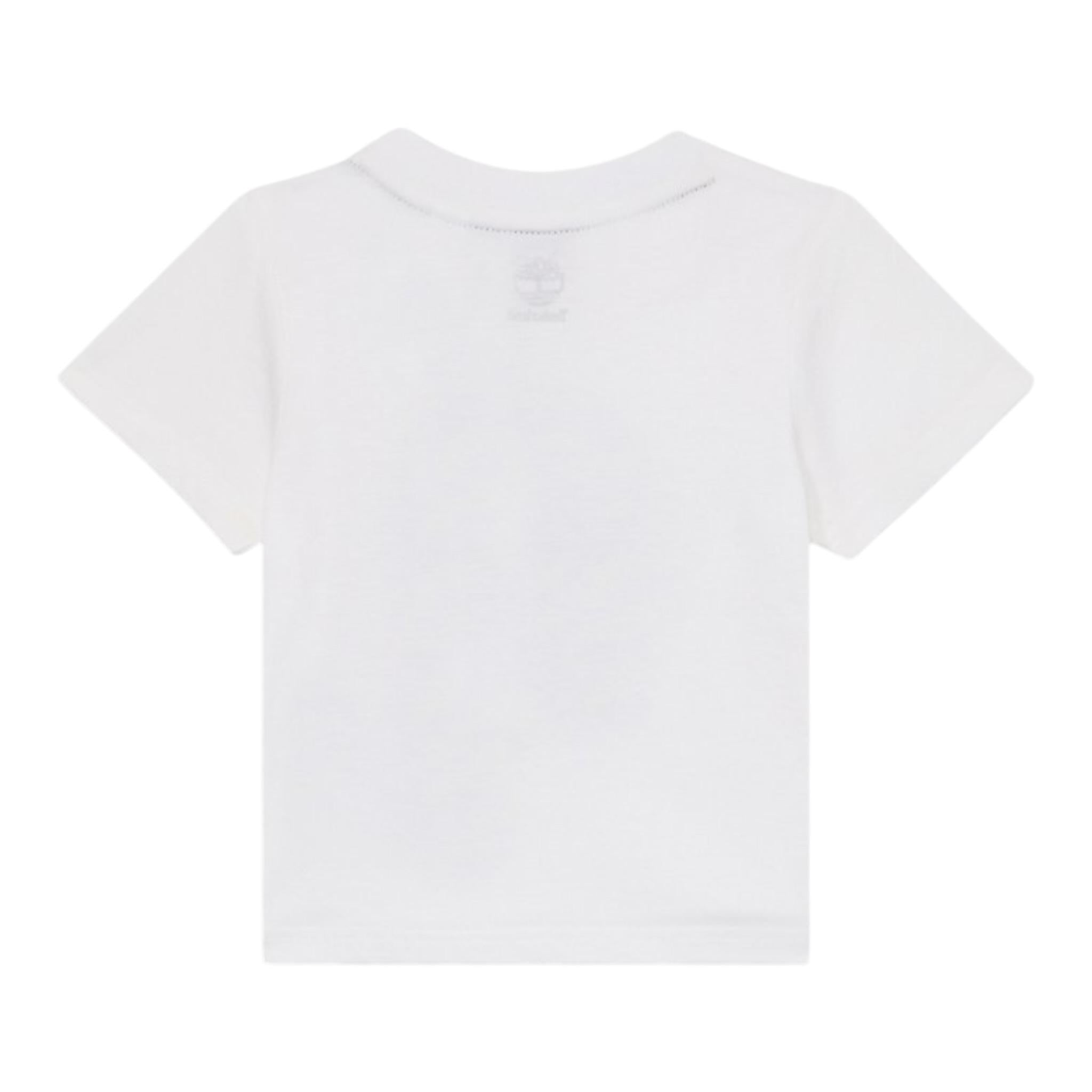 Timberland T-Shirt Girocollo Tinta Unita con Stampa per Neonato T60508 BIANCO TIMBERLAND 