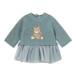 MAYORAL abito tinta unita con tulle Azzurro per Neonata 28111 AZZURRO MAYORAL 