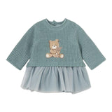 MAYORAL abito tinta unita con tulle Azzurro per Neonata 28111 AZZURRO MAYORAL 