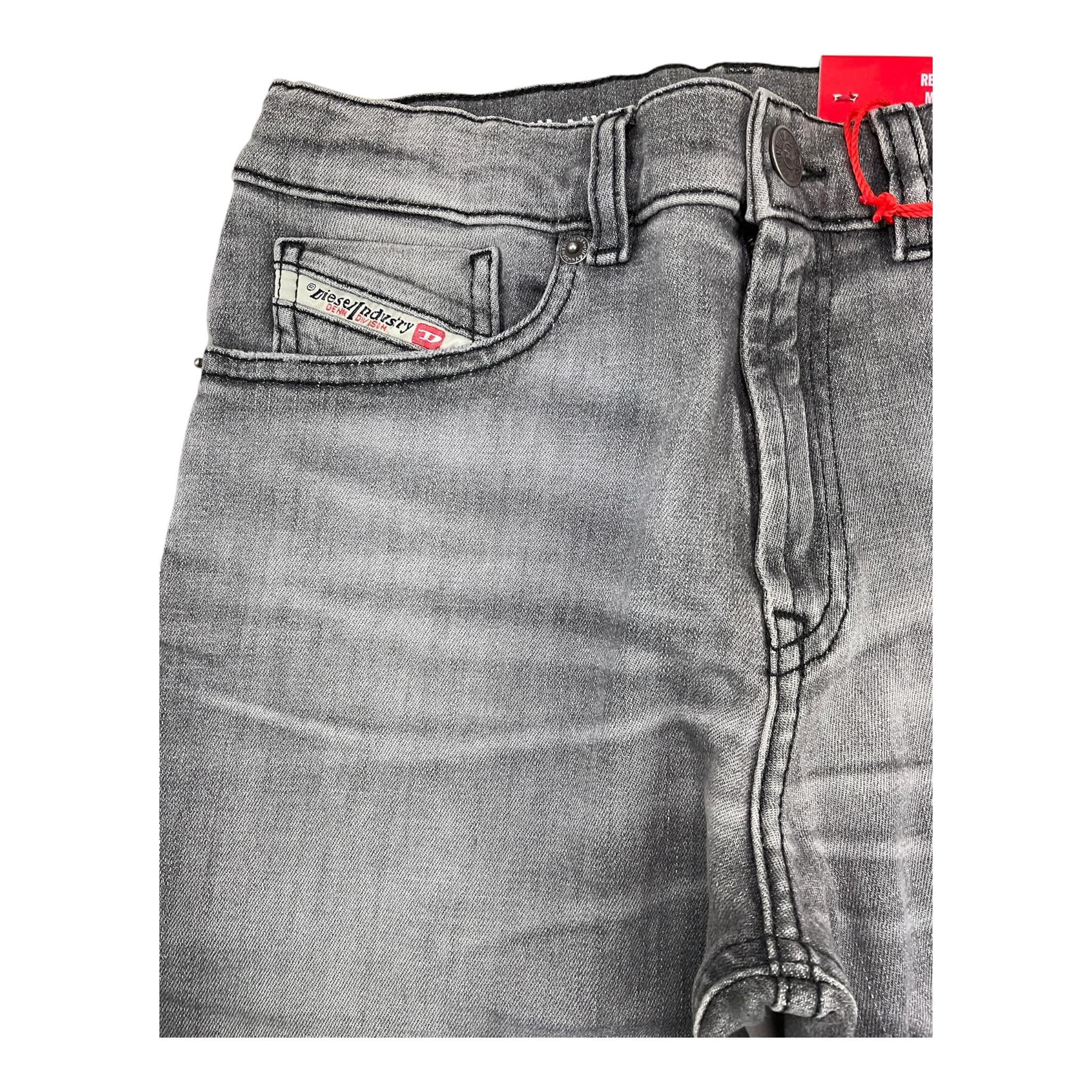 DIESEL jeans tinta unita con girovita regolabile Grigio per Bambino J00805 GRIGIO DIESEL 