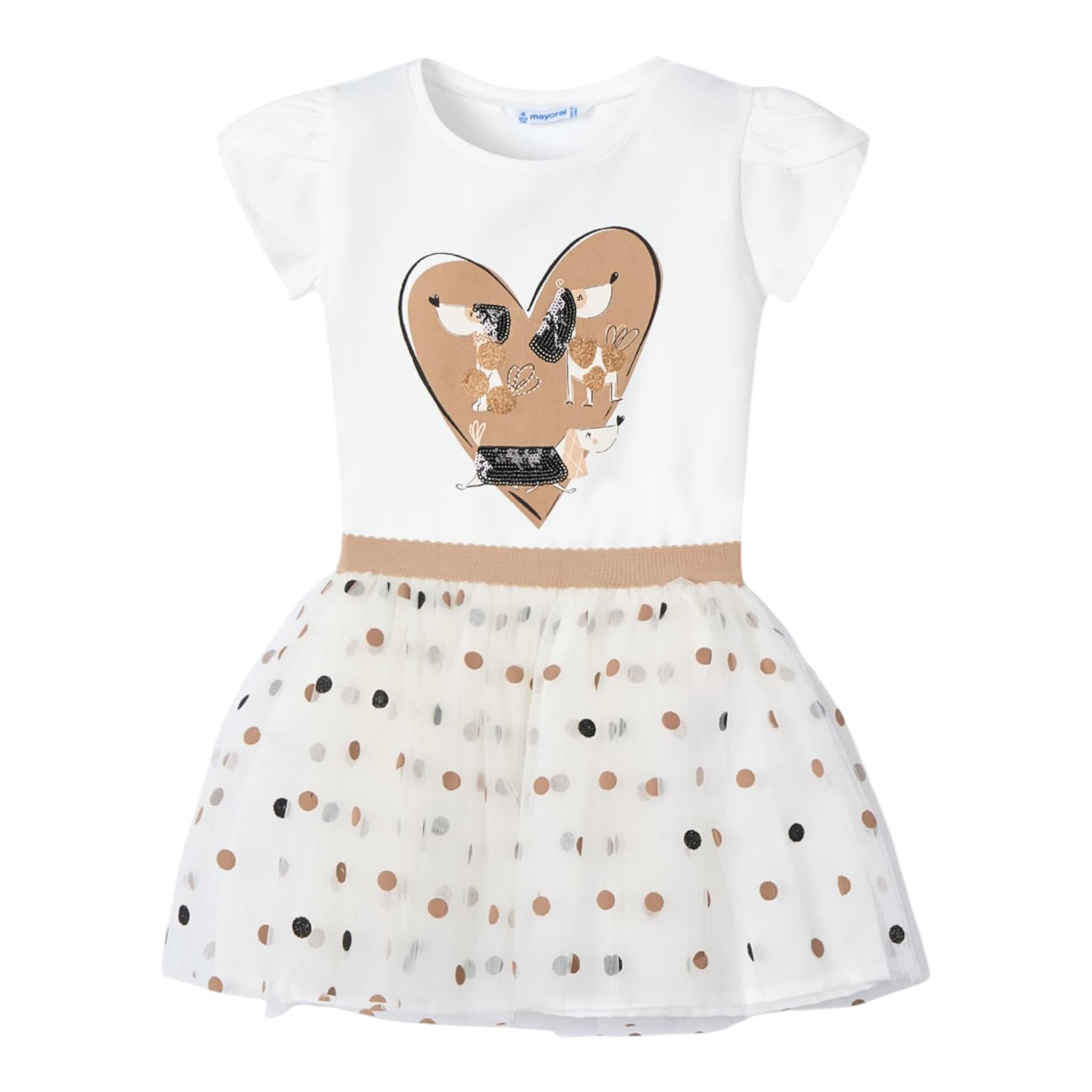 Mayoral Completo 2 Pezzi T-Shit-Gonna Bicolore Bianco per Bambina 3946X BIANCO MAYORAL 