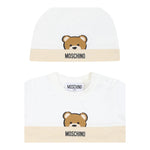Moschino Set Pagliaccetto-Cappello Bicolore per Neonata MUY07E BIANCO/BEIGE MOSCHINO 