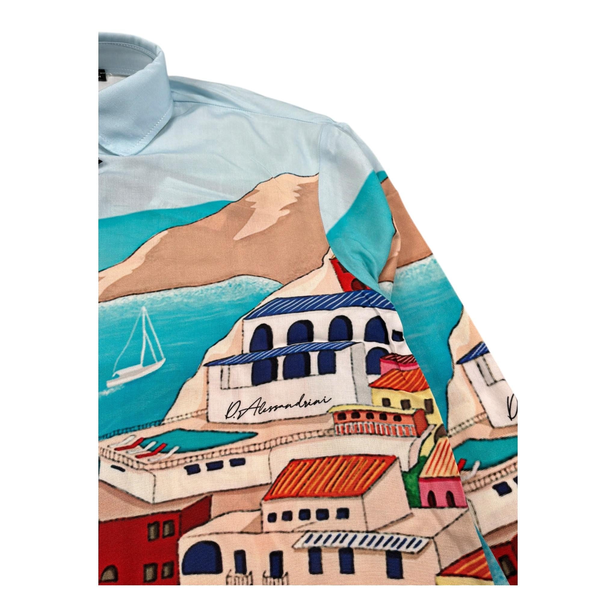 Daniele Alessandrini Camicia Manica Lunga Stampa Fantasia per Bambino 1235C00229X MULTICOLOR DANIELE ALESSANDRINI 