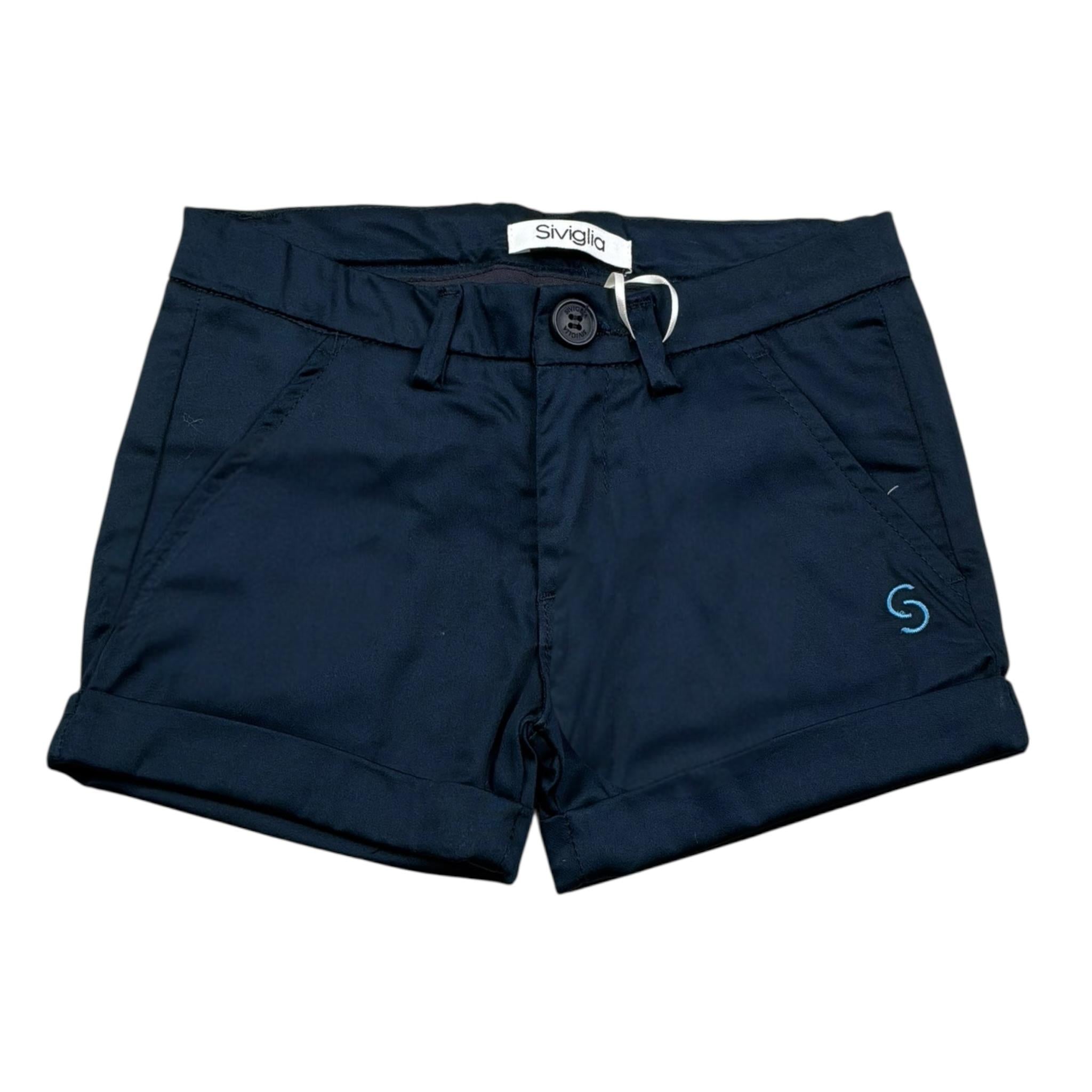 Siviglia Bermuda Tinta Unita con Girovita Regolabile per Neonato SVNSO17311 BLU SIVIGLIA 