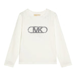 MICHAEL KORS shirt girocollo tinta unita con stampa Bianco per Bambina R30145X BIANCO MICHAEL KORS 
