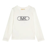 MICHAEL KORS shirt girocollo tinta unita con stampa Bianco per Bambina R30145X BIANCO MICHAEL KORS 