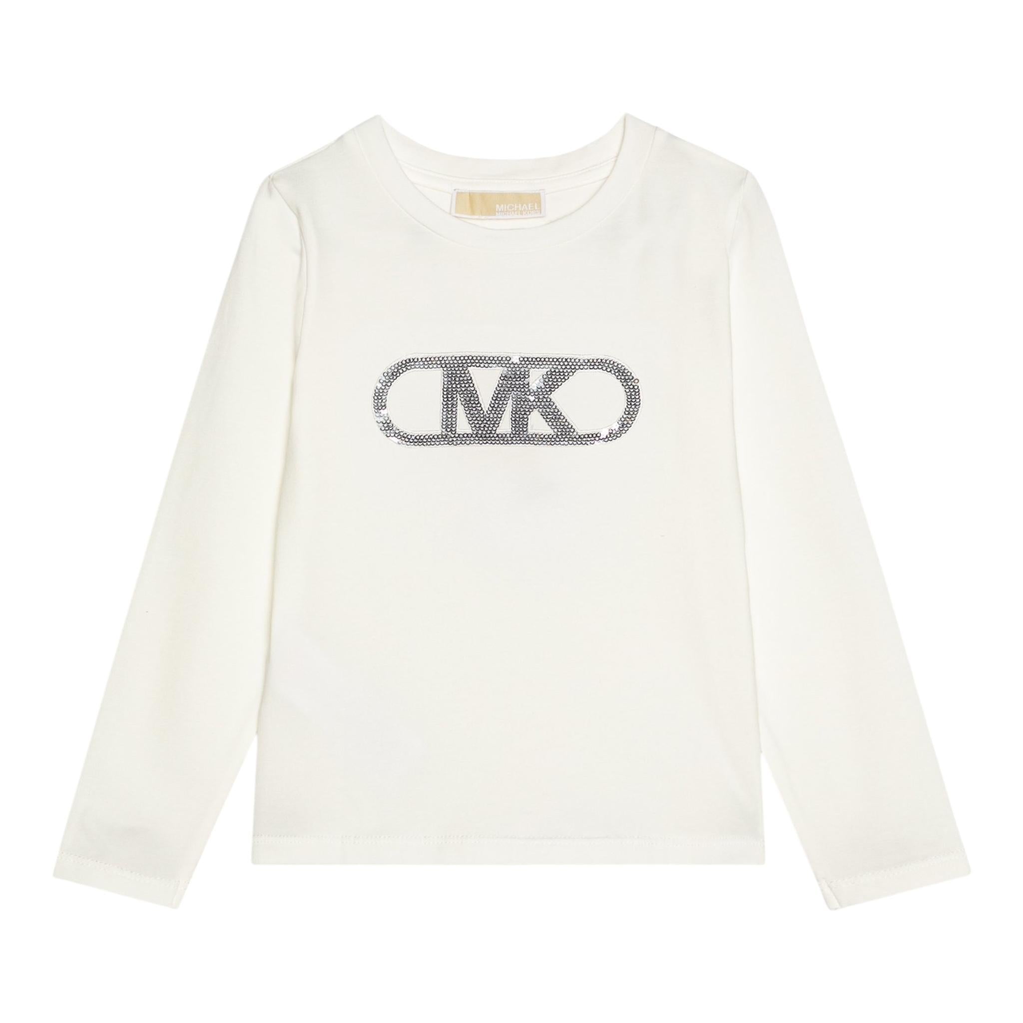 MICHAEL KORS shirt girocollo tinta unita con stampa Bianco per Bambina R30145X BIANCO MICHAEL KORS 