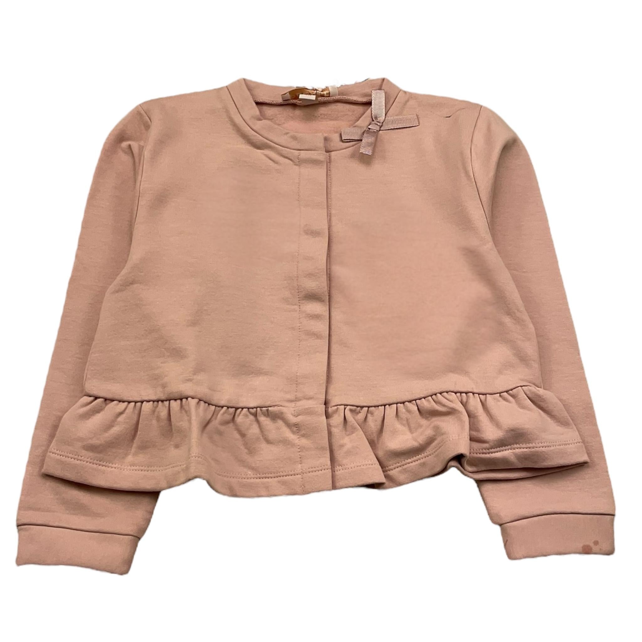 PLEASE felpa con bottoni tinta unita Rosa per Neonata LG27042G65 ROSA PLEASE 