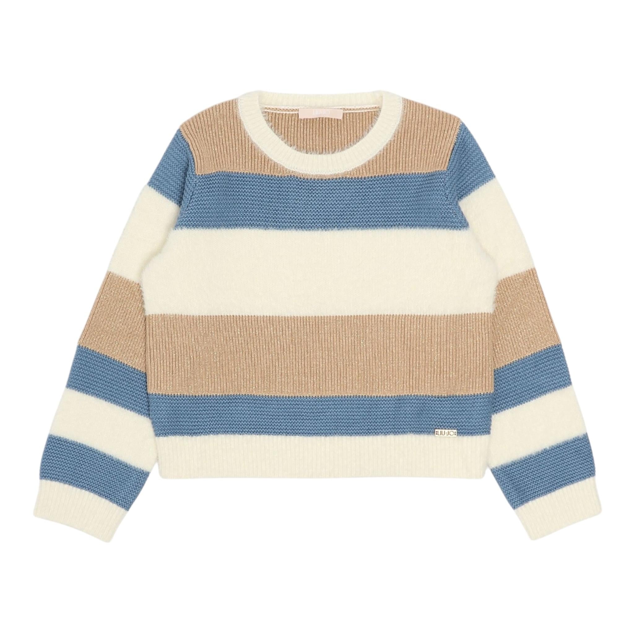 LIU JO maglia tricolore girocollo Multicolor per Bambina KF4073XX MULTICOLOR LIU JO 